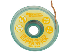Superwick #424 Solder Braid, 5ft X .05in, MG Chemical